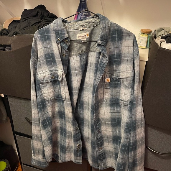 Carhartt Other - Carhartt Gray Plaid Button-Up Shirt